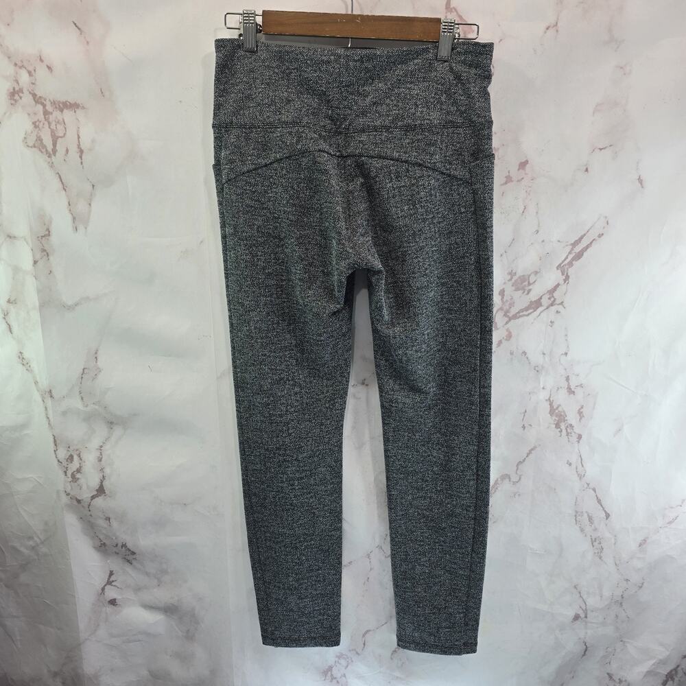 Athleta Leggings Womens Small Black Slit Thick Warm Pocket Herringbone Mercer